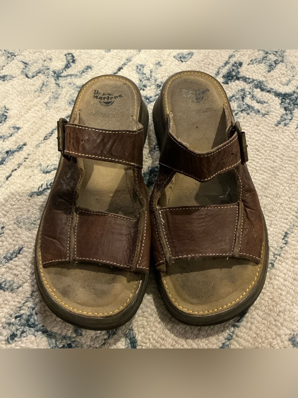 GUC - Women’s Dr. Martens Leather Double-Strap Slide Sandals - Universal Size 7